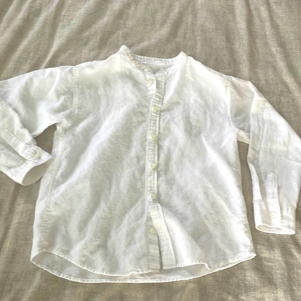 Linen blend button up size 130 8-9yrs old